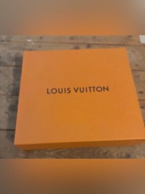 Louis Vuitton Empty Magnetic Gift Box + Ribbon | Orange & Blue Packaging